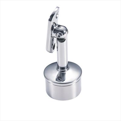 China Modern Modern Handrail Fittings With Tubular Adjustable Stainless Steel Handrail Bracket At Top For Circular Stair Column for sale