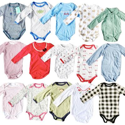 China Wholesale Cotton Blended Cotton Summer Long Sleeve Baby Boy Overalls Cute Newborn Girls Running Lots Rompers for sale