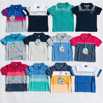 China Wholesale Breathable Mixed Short Sleeve Round Neck Collar Lots Running Summer Boys Turndown Kids T-Shirts for sale