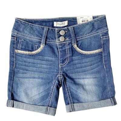 China Wholesale Branded Polyester / Cotton Kids Girls Clothes Running Lot Jeans Shorts for sale