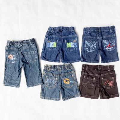 China Wholesale Newborn Baby Boy Summer Kids Anti-pilling Stocks Lots Surplus Overflow Clothes Jeans Shorts for sale