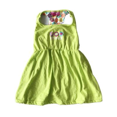 China Cotton Baby Clothes Girls Summer Casual Cotton Stock Lot Brand Sleeveless Dresses for sale