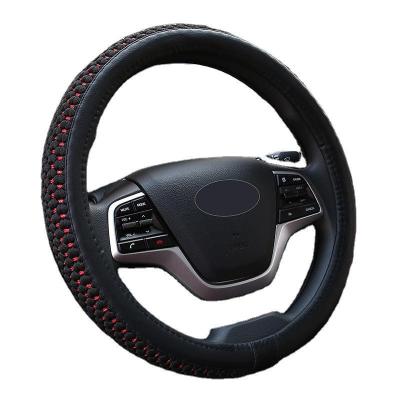 China Sports Factory Direct Selling Fashion Design Hand Stitched Squishy Steering Wheel Cover Classic Steering Wheel Cover for sale