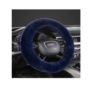 China Business hubcap soft touch luxury girls fluffy blue steering wheel cover/factory luxury hot direct whole sale for sale