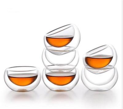 China Wholesale High Quality Viable 50ml Double Wall Glass Tea Cup for sale