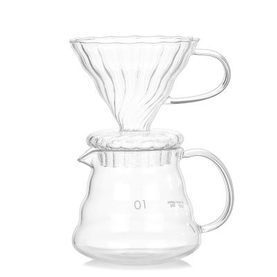 China Sustainable New Design Modern Glass Coffee Spout With Pot for sale