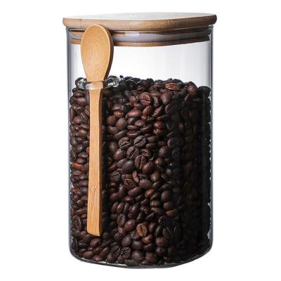 China Other 2021 Hot Sale 800ml/1000ml/1200ml Glass Storage Jar With Spoon for sale