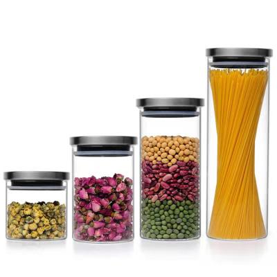 China Other Wholesale 200ml/400ml High Quality Glass Storage Jar With Metal Lid for sale