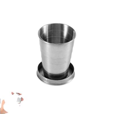 China Sustainable New Design 60ml/150ml/250ml Stainless Steel Folding Mug for sale