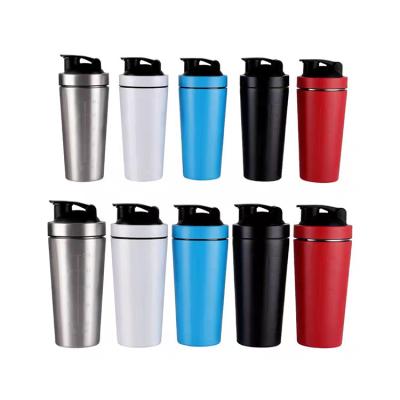 China Factory Direct Selling Viable Cheap Tritan Plastic Water Bottle Stainless Steel Shaker Bottle for sale