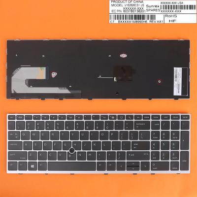 China New HP EliteBook 850 Silver Frame G5 USA Laptop Wireless Keyboard Without Stick Backlit Pointing Keyboard for sale