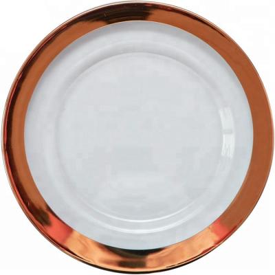 China Elegant Events Confirmed And Home Decoration Wedding Glass Pursuit Plate for sale