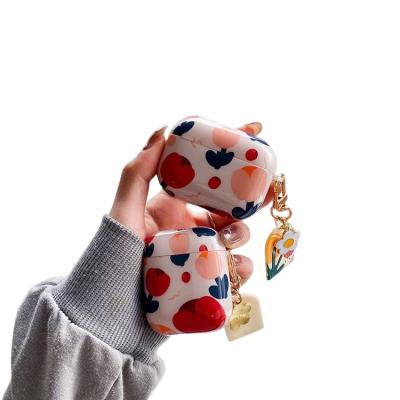 China Eco-friendly fashion cute brand floral pink pattern cartoon sublimation girls custom earphone case for airpods pro for sale