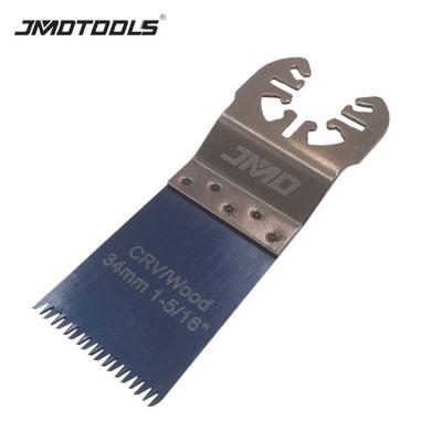 China CRV 34.1mm*0.6mm*14T Blue Teeth CRV Ground Oscillating Multi Tool Saw Blades For Wood Cutting for sale