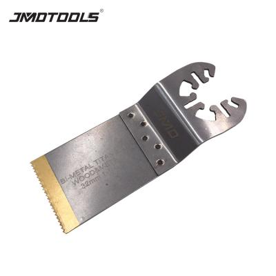 China BIM Bi Metal Titanium Oscillating Tool (M42) 32.5mm Saw Blade For Metal Wood Cutting for sale