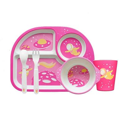 China Modern Eco Friendly Bamboo Fiber Melamine Baby Kids Dinnerware Set Dinnerware Set for sale