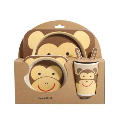 China Modern Eco Friendly Bamboo Fiber Melamine Baby Kids Dinnerware Set Dinnerware Set for sale