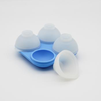 China 4 Cavity Diamond Shape 3D Silicone Ice Cube Mold Bar Party Silicone Viable Trays for sale