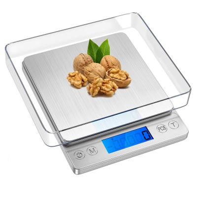 China With Tray Xushen Kitchen Scale 1000g 2000g 3000g 500g 0.1g 0.01g Digital Pocket Coffee Kitchen Rolling Scale for sale