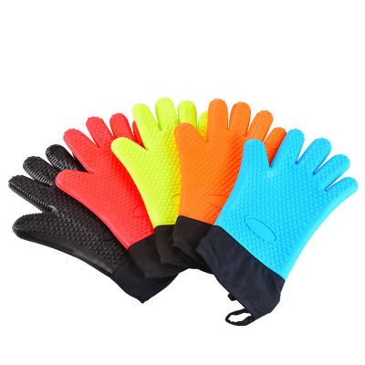 China Xushen Oven Gloves Silicone Oven Mitts Dotted Professional Extra Long Multifunctional Kitchen Dotted Heat Resistant Pot Holders Flexible for sale