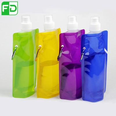 China Travel Camping Recyclable Plastic Collapsible Collapsible Gym Boosting Portable Sports Water Bottle for sale