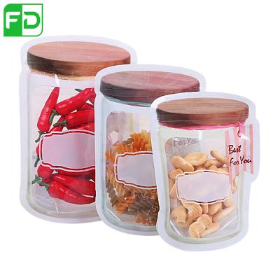 China High Quality Impact Resistance Mason Jar Plastic Bags For Food Packaging for sale