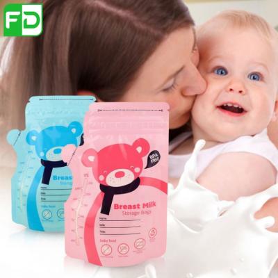 China BPA Free Custom Printing Mylar 240ml Plastic Breastmilk Storage Ziplock Bag for sale