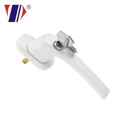 China Industrial UPVC Sliding Lockable Window Door Lock Handles With Key for sale