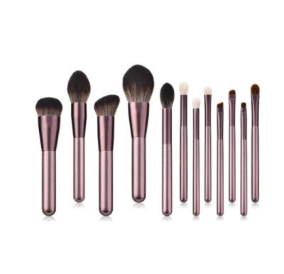 China Angular Blush 12 Lilac Grape Mini Makeup Brushes for sale