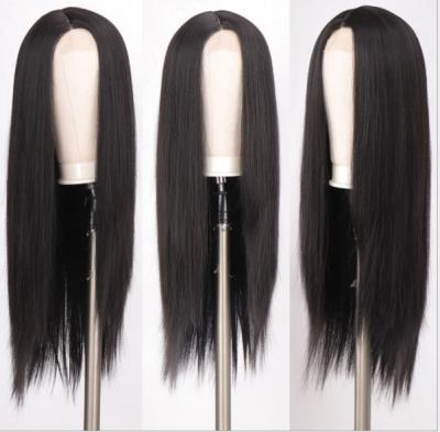 China Silky Straight Wave Wholesales Good Grade Luxury High Temperature Straight Fiber Virgin Long Wigs for sale