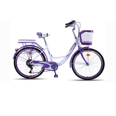 China Wholesale Steel 24/26 Inch China Street Bicycle City 6 Speed ​​City Bicycle Women for sale