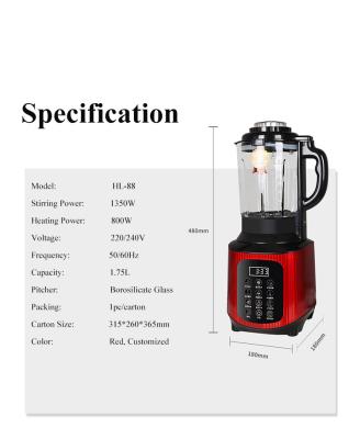 China 2021 multifunctional new 1.75L multifunctional heating mixer for sale