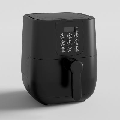 China New Design Hotel Touch Screen Temperature Visual Adjustment 5L Glass Pot Oil Free Air Fryer for sale