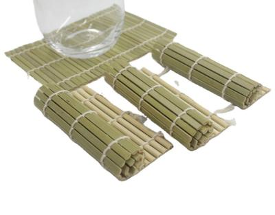 China Modern Simplicity Wholesale Healthy Sushi Making Kit Green Bamboo Sushi Mat for sale