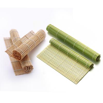 China Modern Simplicity Factory Wholesale Green And Yellow Bamboo Sushi Mat for sale