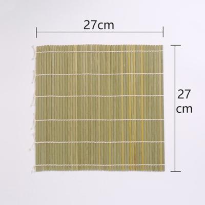 China Modern Simplicity Best Japanese Style Green Color Sushi Flat Bamboo Mat for sale