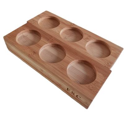 China High Quality Wooden Flight Tray Wood Shot Glass Beer Bottle Paddle From China for sale