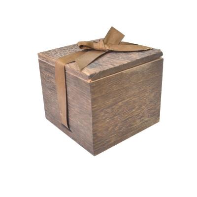 China Handmade Rustic Antique Burnt Wooden Finish Tea Packaging Box for sale