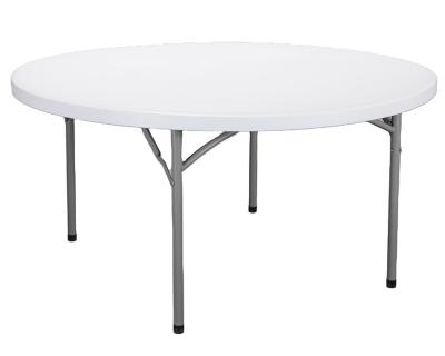 China Factory Modern Outdoor White Plastic Folding Furniture Round Table for sale