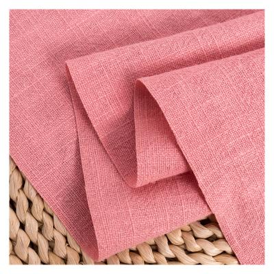 China 2022 Fashion QUICK DRY Factory Supply Direct Stain Sand Washed Plain Dyed Cotton Canvas Fabric For Dress Shirt Tang Suit Hanfu for sale