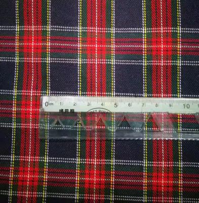 China Good Quality Breathable Scottish Plaid Encrypted TR Twisted Jacquard Non-elastic Fabric For JK School Skirt for sale