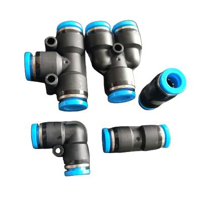 China Building Material Shops Pneumatic Fitting Plastic Fittings  PY Pneumatic One Touch Push-in Fittings Air Tube Hose connector for sale