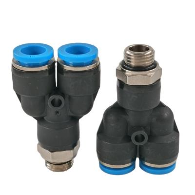 China Building Material Shops Pneumatic Fittings Zinc Fittings  PXG ZPXG Pneumatic One Touch Push-in Fittings  Air Tube Hose connector for sale