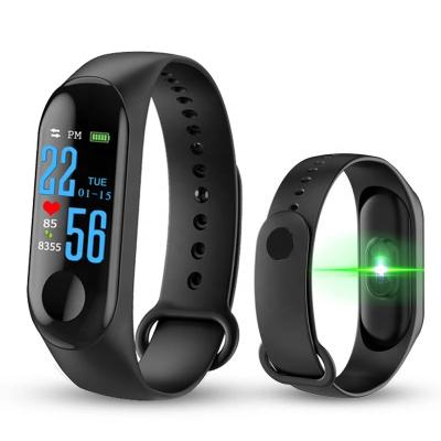 China Hearth Automatic Hot Selling M3 Band Heart Rate Blood Pressure Monitor Smart Wristband Fitness Tracker Wristband for sale