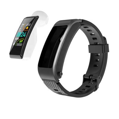 China Auto Focus S2 2 in 1 Hand Free Waterproof Smart Wristband Sport Fitness Fitness Band with Earphone for sale