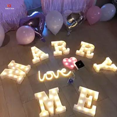 China Buildings Marry Me Light Up Letters Signs Love Marquee Numbers Lights Led Love Wedding Bulb Signs for sale