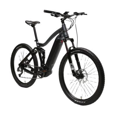 China Electric bicycle 27.5 aluminum alloy electric mountainbike sales aluminum alloy mid drive motor electric bicycle full suspension hot for sale