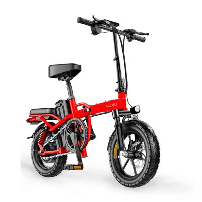 China Wholesale Aluminum Alloy Manufacturer 14inch Speed ​​Folding Single Electric City Bike Foldable Ebike For Adult for sale