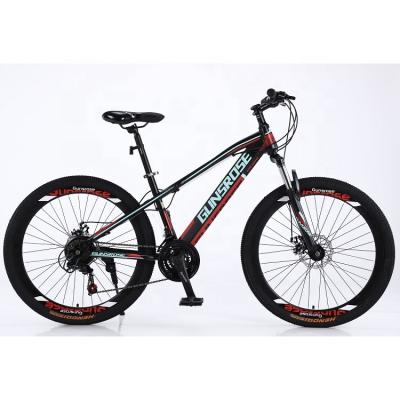 China 26 Inch Mountain Bike 21 Speed ​​Double Disc Brakes Steel Mountain Bike Student Bicycle for sale