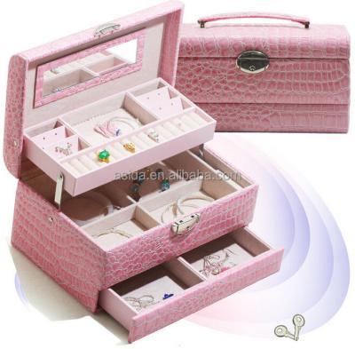 China High quality custom logo leather jewelry box leather,jewelry storage box jewelry boxes for sale